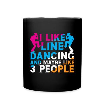 Line Dance Western Tänzer Line Dance Western - Tasse einfarbig - Schwarz - Vorne