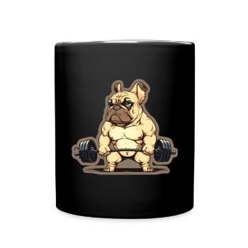 Français Bulldog Frenchie Bodybuilding Dog - Mug uni - noir - Devant