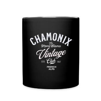 Chamonix the Mont Blanc vintage club - Mug uni - noir - Devant