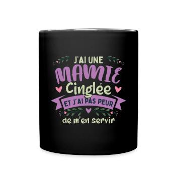 Mamie Humour Petite Fille - Mug uni - noir - Devant