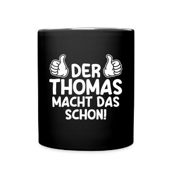 Thomas - Tasse einfarbig - Schwarz - Vorne