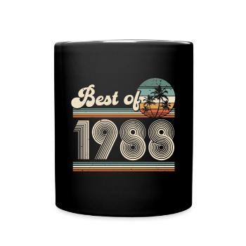 1988 Jahrgang Vintage Retro Geburtstag - Tasse einfarbig - Schwarz - Vorne
