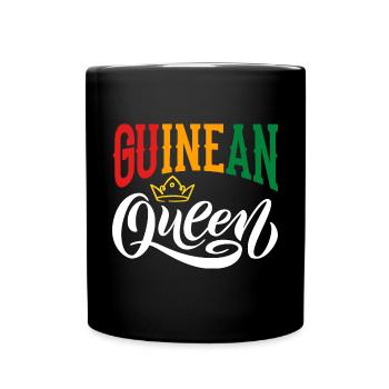 Reine de Guinée Guinée Drapeau de Guinée - Mug uni - noir - Devant
