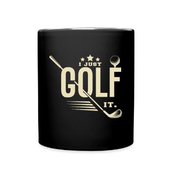 Golf Geschenk Witz Golfspieler Golfer - Tasse einfarbig - Schwarz - Vorne