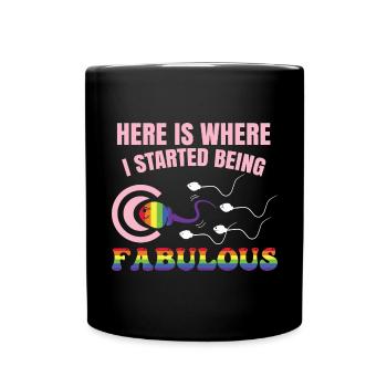 Drôle LGBT Gay Pride Rainbow Color Pride Mois de la fierté - Mug uni - noir - Devant