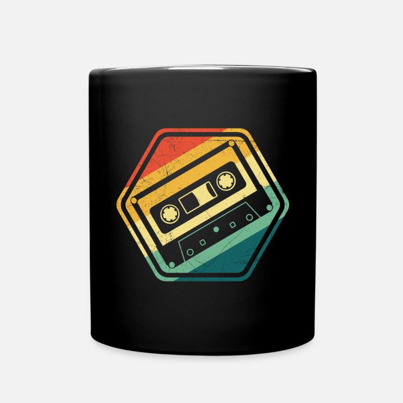 80er 90er Jahre Kassette Mixtape Retro Lustig - Tasse einfarbig - Schwarz