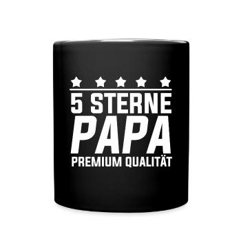 Papa Vater Vatertag - Tasse einfarbig - Schwarz - Vorne