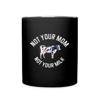 Vegan Fleischlos Tierlieb & Veganer - Tasse einfarbig - Schwarz - Vorne