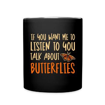 Monarque papillon monarque américain papillon monarque - Mug uni - noir - Devant