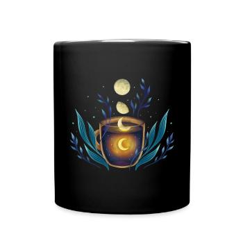 A Cup of Moonshine T Shirt - Full Colour Mug - black - Front