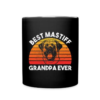 Mastiff Dog Old English Mastiff - Full Colour Mug - black - Front