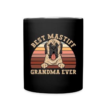 Mastiff Hund Old English Mastiff - Tasse einfarbig - Schwarz - Vorne