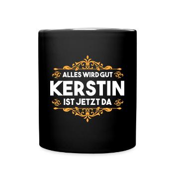 Kerstin - Tasse einfarbig - Schwarz - Vorne