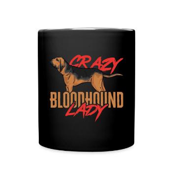 Bloodhound Hund Bluthund - Tasse einfarbig - Schwarz - Vorne