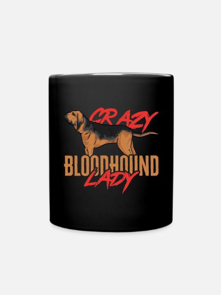 Bloodhound Hund Bluthund - Tasse einfarbig - Schwarz