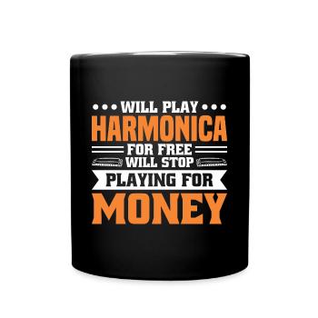 Harmonica Orgue à bouche Harmoniciste Joueur d’harmonica - Mug uni - noir - Devant