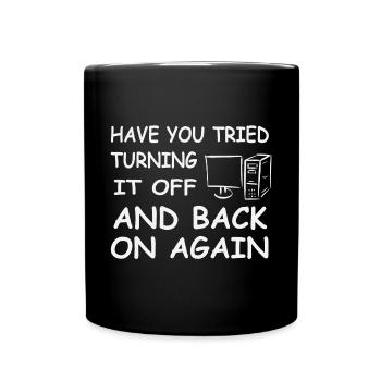 Lustiger Informatiker Spruch, Informatik - Tasse einfarbig - Schwarz - Vorne