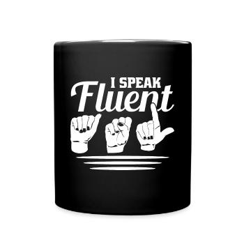 Langue des signes sourde Fierté sourde - Mug uni - noir - Devant