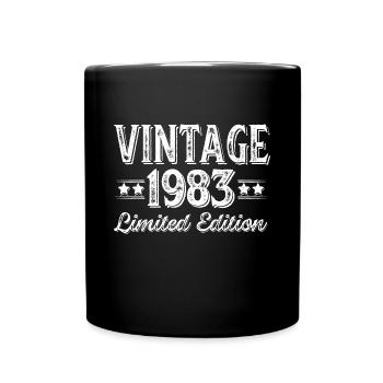 Vintage born in 1983 40 Years Happy Birthday - Tasse einfarbig - Schwarz - Vorne