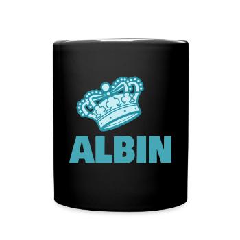 König Albin - Tasse einfarbig - Schwarz - Vorne