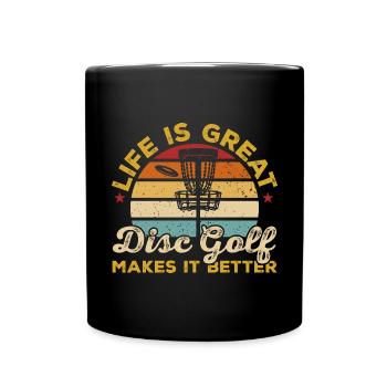 Discgolf Disc Golf Frisbee - Full Colour Mug - black - Front