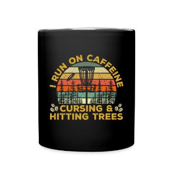 Discgolf Disc Golf Frisbee - Tasse einfarbig - Schwarz - Vorne