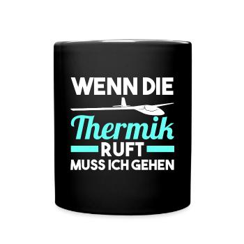 Segelflieger Fliegen Segelfliegen - Tasse einfarbig - Schwarz - Vorne