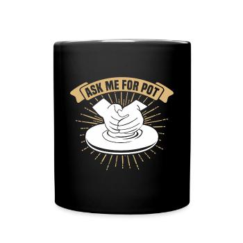 Töpfern Töpfer Töpferei Pottery - Full Colour Mug - black - Front