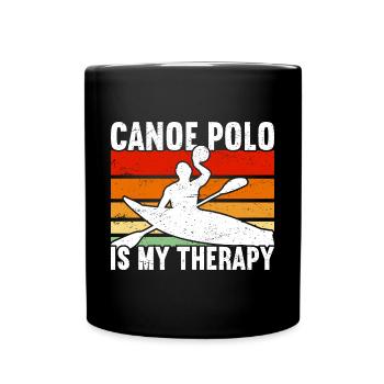 Kanu-Polo - Tasse einfarbig - Schwarz - Vorne