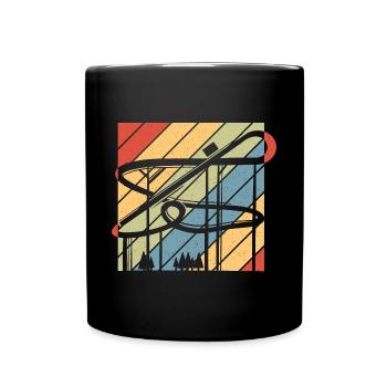 Roller Coaster Vintage Amusement Park Retro Theme - Full Colour Mug - black - Front
