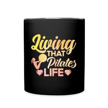 Pilates Vivre le cadeau de vie Pilates - Mug uni - noir - Devant