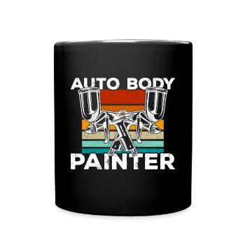 Auto-Karosserie-Lackierer Auto-Lackierer Auto-Lackierer - Tasse einfarbig - Schwarz - Vorne