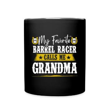 Mon coureur de barils préféré Grand-mère Baril de cheval - Mug uni - noir - Devant