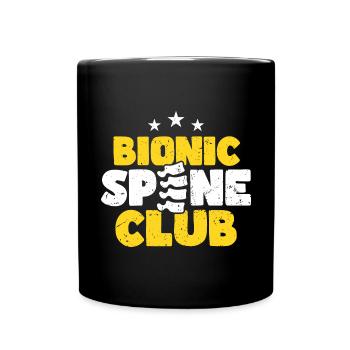 Binoic Spine Club Rückenchirurgie - Tasse einfarbig - Schwarz - Vorne