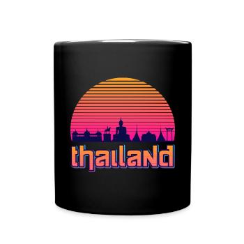 Thailand / Sommer Sonne Urlaub Paradies - Tasse einfarbig - Schwarz - Vorne