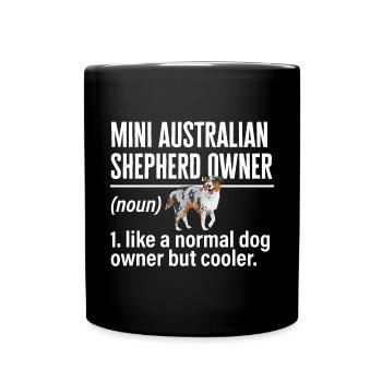 Berger australien miniature - Mug uni - noir - Devant