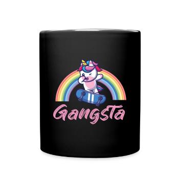 Lustiger Einhorn Spruch I Einhörner - Tasse einfarbig - Schwarz - Vorne