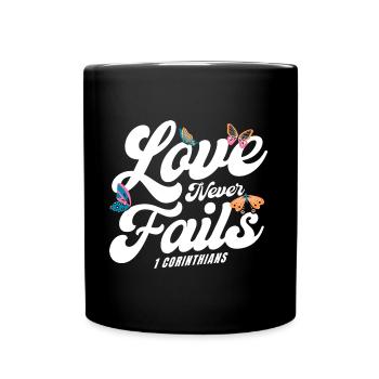 Christian Religious Bible Verse Gift - Full Colour Mug - black - Front
