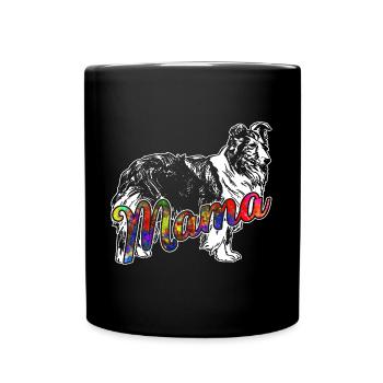Shetland Sheepdog Shetland Sheepdog Mama - Full Colour Mug - black - Front