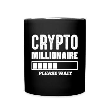 Crypto Millionaire Loading please wait Bitcoin - Tasse einfarbig - Schwarz - Vorne
