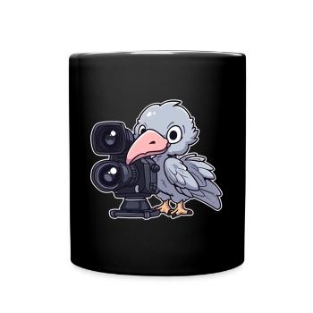 Schuhschnabel Fotografie - Tasse einfarbig - Schwarz - Vorne