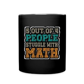 Lustiger Mathe Lehrer Spruch Mathematik - Tasse einfarbig - Schwarz - Vorne