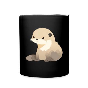 Cute Mongoose - Full Colour Mug - black - Front