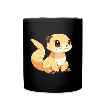 Cute Mongoose - Full Colour Mug - black - Front