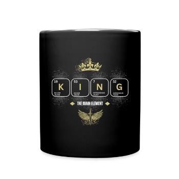 KING The Main Element with Crown and Sword - Full Colour Mug - black - Front