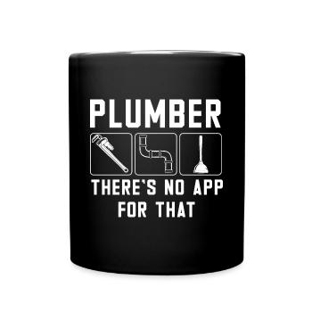 Handwerker Installateur Spruch Klempner - Tasse einfarbig - Schwarz - Vorne