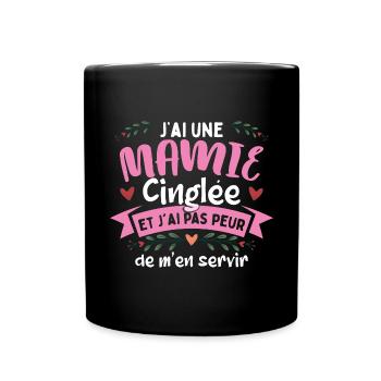 Petite-Fille Mamie Humour - Mug uni - noir - Devant