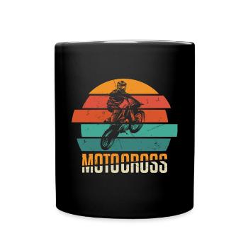 Motocross Stunt Vintage Distressed - Tasse einfarbig - Schwarz - Vorne