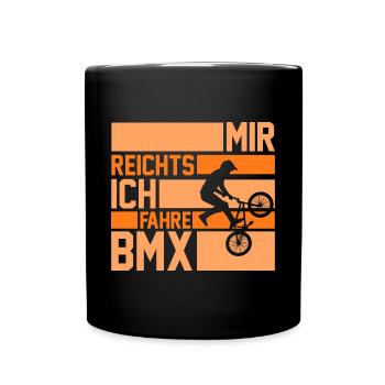 Fahrrad BMX - Tasse einfarbig - Schwarz - Vorne