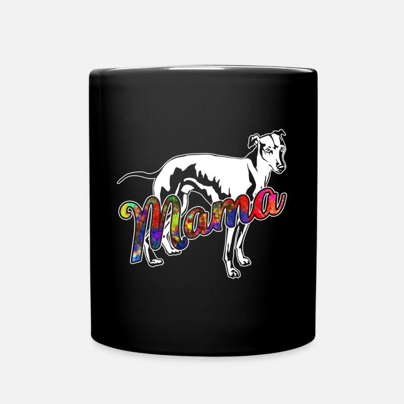 Whippet Whippet Mama - Full Colour Mug - black